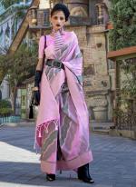 Silk Pink Party Wear Weaving Saree